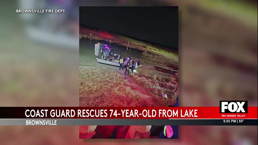 The Coast Guard and local agencies collaborated to save a man in distress on San Martin Lake.